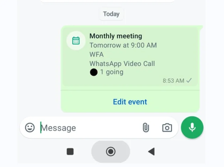 display event meeting whatsapp